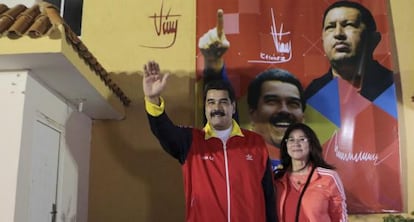  Nicol&aacute;s Maduro y su mujer, Cilia Flores.