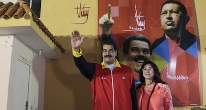 Nicolás Maduro e sua mulher, Cilia Flores.