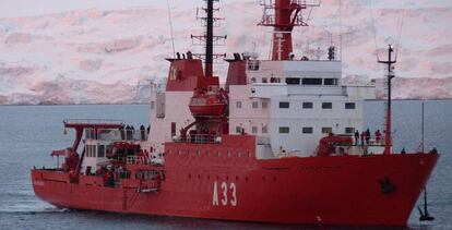 El BIO Hespérides, de la Armada, pieza clave en las campañas antárticas llevadas a cabo por España.