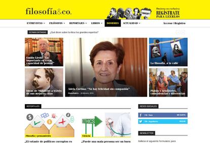La web filosofía&co. que se lanza este jueves.
