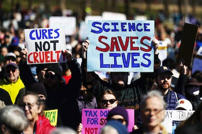 Manifestación en defensa de la ciencia en la capital de Estados Unidos