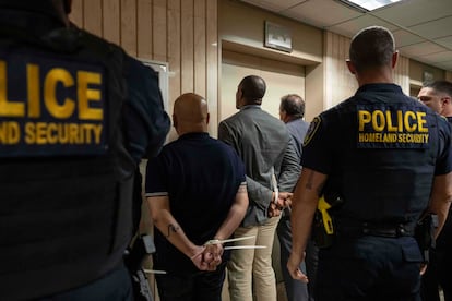 Detenciones en el tribunal de Nueva York, en septiembre de 2025.