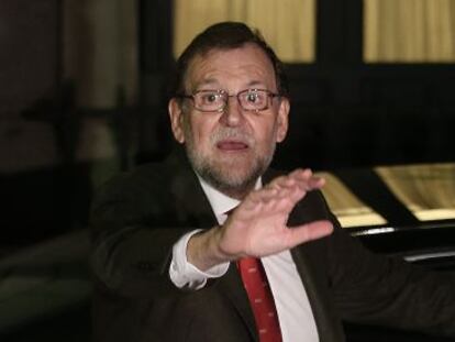 El presidente del Gobierno, Mariano Rajoy, abandona el Congreso el pasado lunes. 