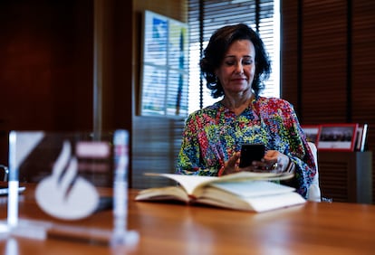 Ana Botín, durante a entrevista.