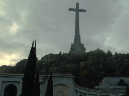 The giant cross at the Valley of the Fallen.