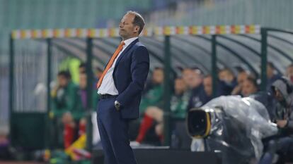 Danny Blind en el partido Bulgaria-Holanda.