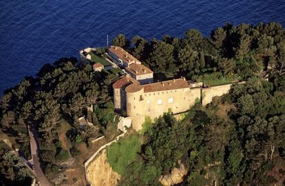 Fotografía aérea del Fuerte de Bregançon.