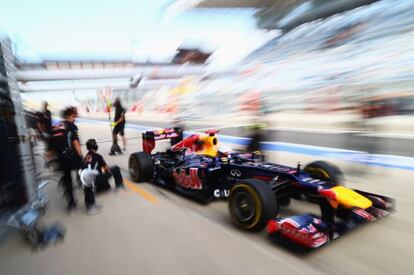 Sebastian Vettel, durante los entrenamientos libres del GP de Korea.