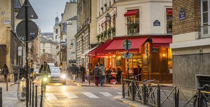 Rue de Francs Bourgeouis, en el Marais (París).