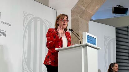 La consejera de Territorio, Vivienda y Transición Ecológica y portavoz de la Generalitat, Sílvia Paneque, en una rueda de prensa tras el Consell Executiu de este martes.