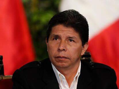 Pedro Castillo, presidente de Perú, este martes en Lima.