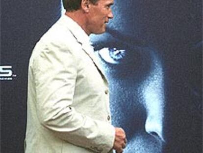 Schwarzenegger, en la presentación de <i>Terminator 3.</i>