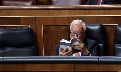 El Ministro de exteriores,en funciones, Garcia Margallo en el Congreso de los Diputados.