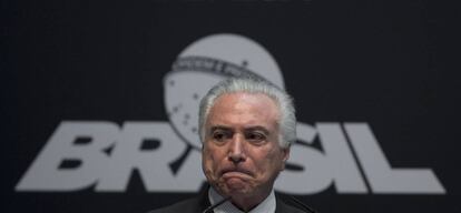 Michel Temer durante evento em Itagua&iacute;, Rio.