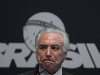 Michel Temer durante evento em Itagua&iacute;, Rio.