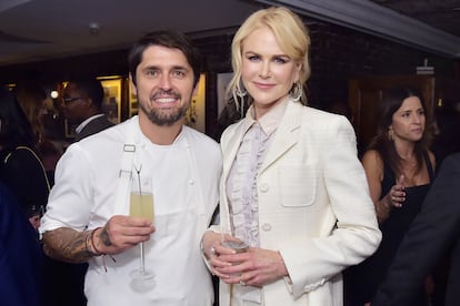 El chef Ludo Lefebvre y Nicole Kidman en un evento de la marca.