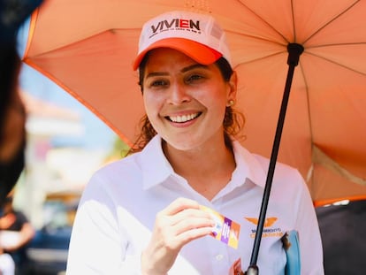 Vivien Withington hace campaña para ser diptada en Cozumel, Quintana Roo (México) antes de las elecciones de este 5 de junio.