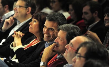 Pedro Sánchez, durante la conferencia autonómica del POE, en febrero de 2015.