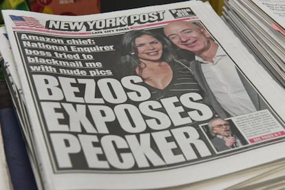 Portada del 'New York Post' que recoge la polémica entre Bezos y Pecker.