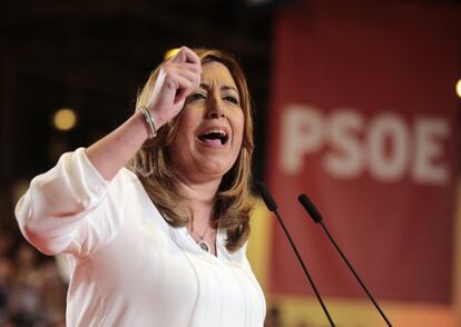 Susana Díaz, en un momento de su interviene en el acto.