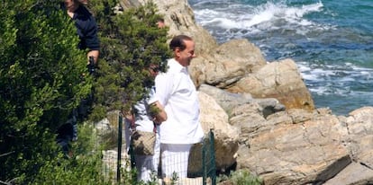 Silvio Berlusconi, en Villa Certosa.