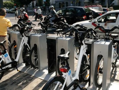 El servicio p&uacute;blico de bicicletas de Madrid, BiciMAD.