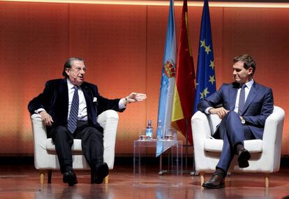 Albert Rivera y Francisco Vázquez en un acto en A Coruña.