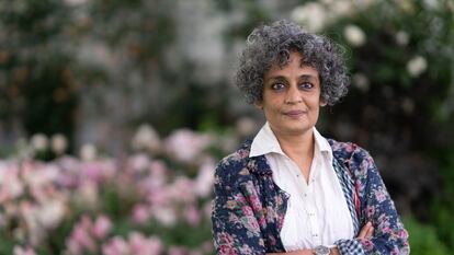 Arundhati Roy, en el Hay Festival en Gales, en junio de 2019.