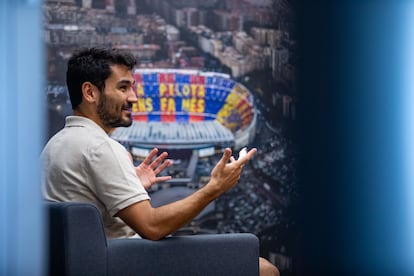 Gündogan, durante la entrevista-