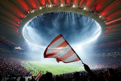 Ambiente en el Estadio Cívitas Metropolitano, uno de los feudos de LaLiga Santander a los que la UEFA ha otorgado su máxima puntuación.