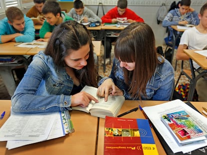 Estudiantes de una clase de 4º de la ESO.