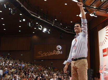 Pedro S&aacute;nchez, durante su discurso.