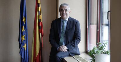 Luis Garicano, eurodiputado de Ciudadanos y vicepresidente del grupo Renew Europe, en las oficinas del Parlamento Europeo en Madrid. 