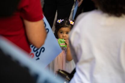 Rallygoers at the Democratic campaign rally with Pennsylvania for Latinos con Harris-Walz. Allentown, PA, September 7, 2024.