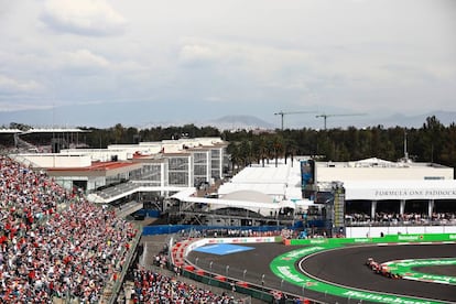 Una de las vistas hacia la grada y al Paddock.