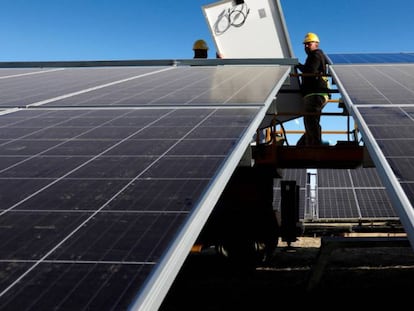 Imagen de una planta fotovoltaica.