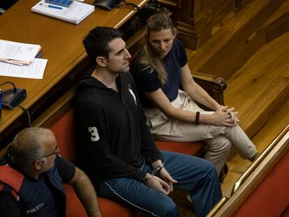 John Musetescu Werberg, en la primera sesión del juicio por los tres asesinatos que cometió en Barcelona.