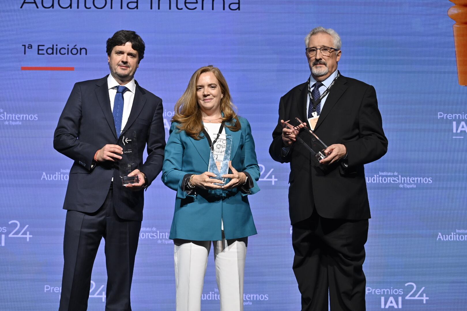 Representantes de los galardonadas en los I Premios  IAI a la Confianza en el Valor de la Auditoría Interna.