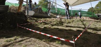 Excavación fallida de una fosa donde se creía que estaba enterrado Lorca