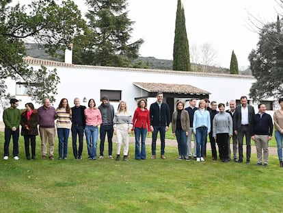 El Gobierno en pleno, en Quintos de Mora (Los Yébenes, Toledo), el pasado fin de semana.