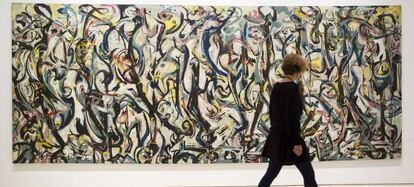 "Mural" (1943) del artista Jackson Pollock, en una muestra de 2016 en el Museo Picasso de Málaga.