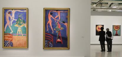 En primer término, dos de las versiones de 'Capucines à la danse', de Henri Matisse