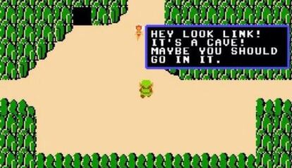 Captura del primer 'The Legend of Zelda', de 1986.