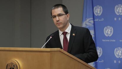 Jorge Arreaza, en la ONU, en septiembre de 2018.