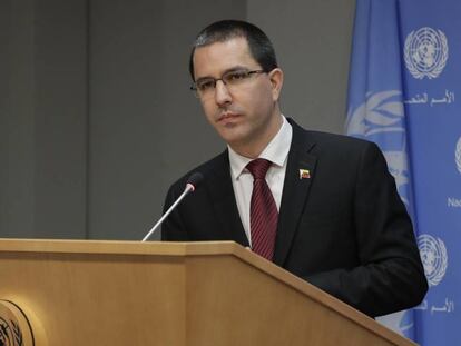Jorge Arreaza, en la ONU, en septiembre de 2018.
