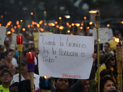 Manifestación en Honduras, en noviembre de 2022.