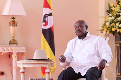El presidente de Uganda, Yoweri Museveni, en Kampala, el 12 de julio de 2023.