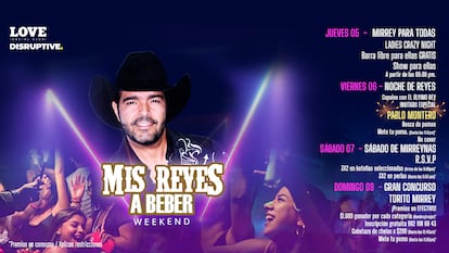 Anuncio de las presentaciones en Tapachula del actor y cantante mexicano Pablo Montero.