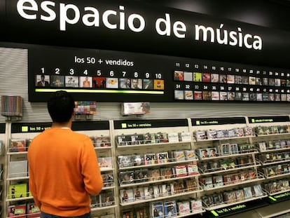 Tienda de discos en Madrid.