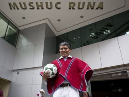 Luis Chango, presidente del club de f&uacute;tbol ecuatoriano Mushuc Runa.